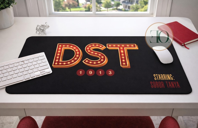 Personalized Soror Desk Mat Custom Name Office Desk Pad Red Inspired ...