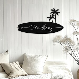 Personalized Surfboard Wall Art, Custom Surfboard Decor, Beach House Decor, Coastal Wall Art Perfect Gift For Surfer, Surfer Room Decor