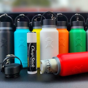 HydroFlask Schlüsselanhänger | Tragbare Mini-Aufbewahrung | Lippenbalsam Halter | Pillenhalter