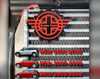 Mini Cooper Brake Reservoir Cap Cover | Brake Fluid Cap | JCW | R50, R52, R53 | Cooper S | Mini Cooper Accessories