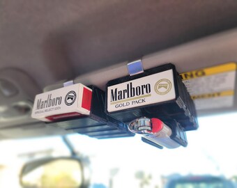 dsquared cigarette holder for Car Visor | Cigarette Case | 3D Printed With Optional BIC Lighter Holder | Marlboro Pack Holder | Car Accessory Meerschaum Cigarette Holder 4.9" -
