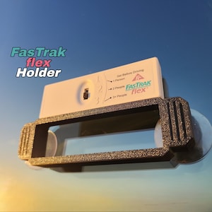FasTrak Holder | FasTrak Flex | CA Bridge Toll Tag Transponder | 3D Printed Universal Suction Cup Holder High Heat Resistance