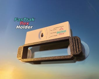 FasTrak Holder | FasTrak Flex | CA Bridge Toll Tag Transponder | 3D Printed Universal Suction Cup Holder High Heat Resistance