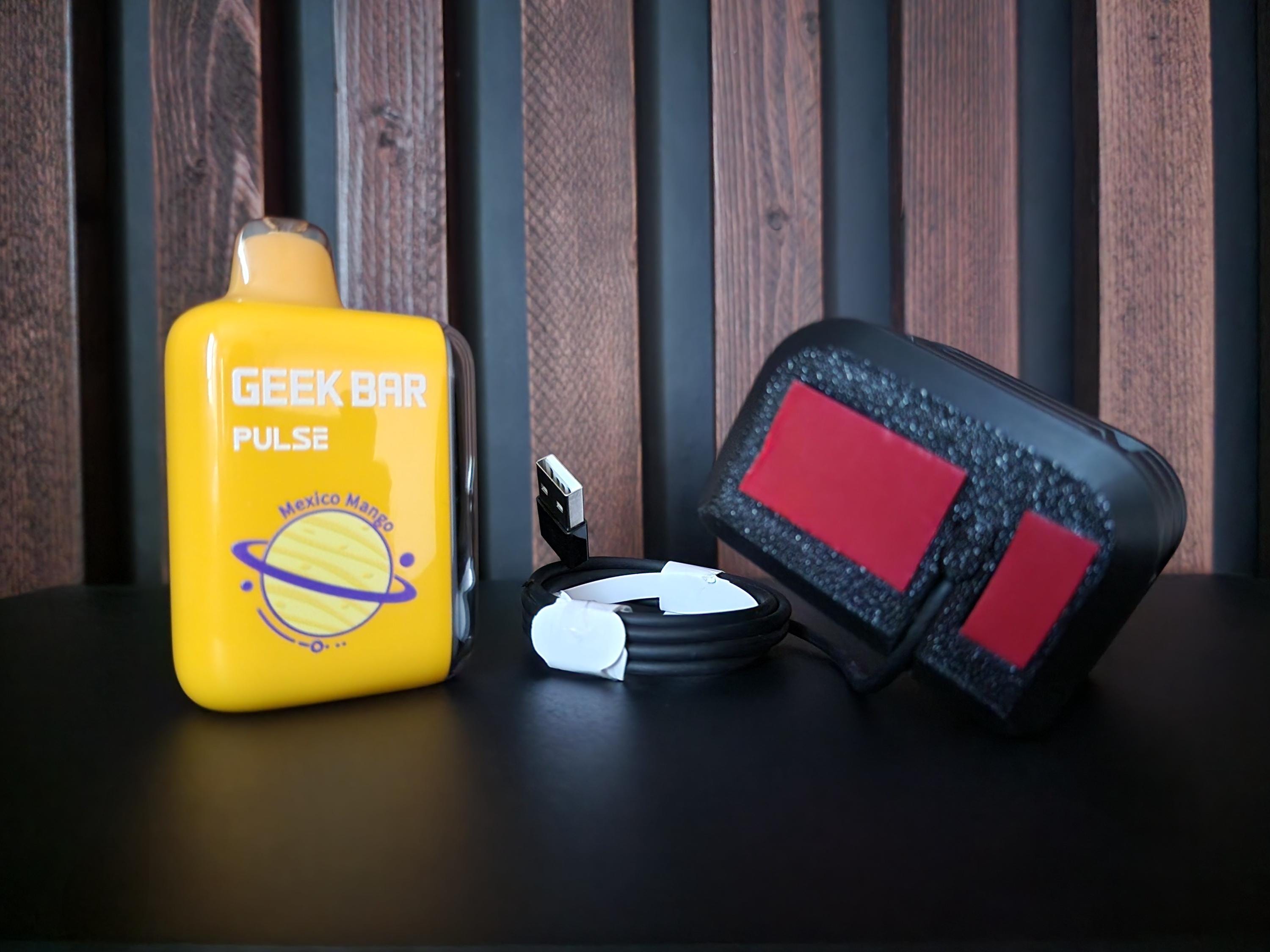 Geek Bar Pulse Charging Dock | Stylish Charging Stand With Built in USB C  Cable | Desk Organizer | Vape Charger | Vape Holder Station