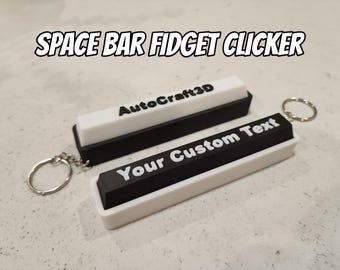 Space Bar Fidget Clicker Toy | Mechanical Keyboard-Inspired Accessory | Customizable Space Bar | Adult Toy Stress Reliever