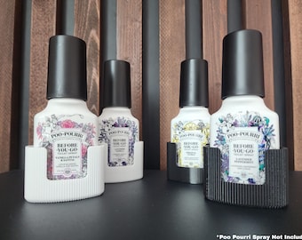 Poo-Pourri Spray Holder Wall Mount | Toilet Spray Bottle Organizer | Adhesive No Drill Bathroom Storage | Air Freshener Wall Caddy