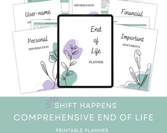 End Of Life, Estate Planning, PDF Planner, Emergency Planner, What if Binder, In Case of Emergency, End of Life Planner, goodnotes planner,]