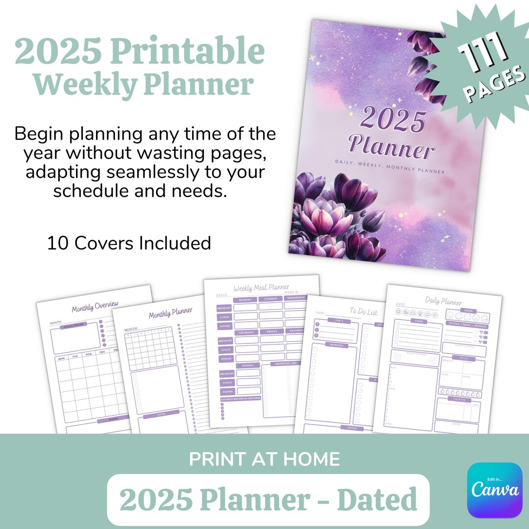 All-in-one Planner | 2025 Daily Planner | Life Planners 2025 | Daily