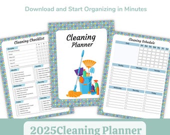 Cleaning Planner, Deep Clean Checklist, Home Cleaning Schedule, Printable Deep Cleaning, Cleaning Checklist,  Housing Planner