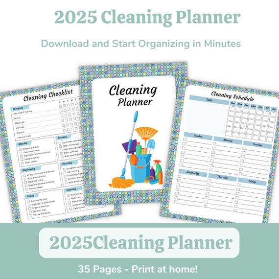 Cleaning Planner, Deep Clean Checklist, Home Cleaning Schedule, Printable Deep Cleaning, Cleaning Checklist,  Housing Planner