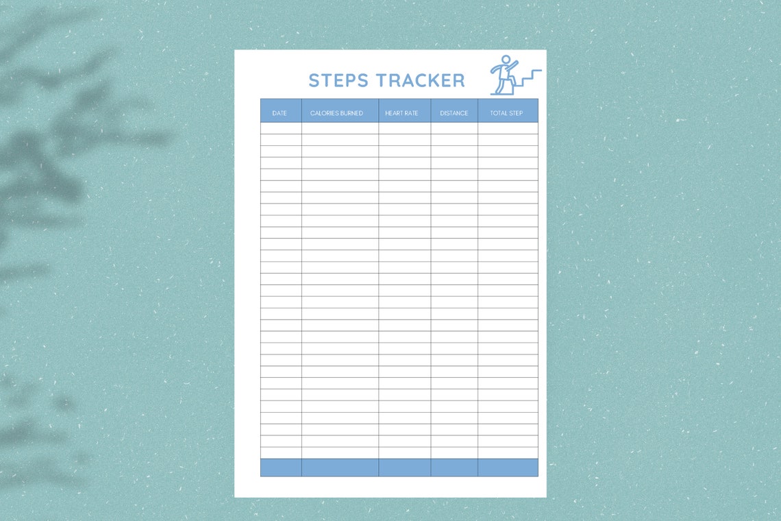 Fitness Planner, Steps Tracker, PDF Fillable, Printable, Printable ...