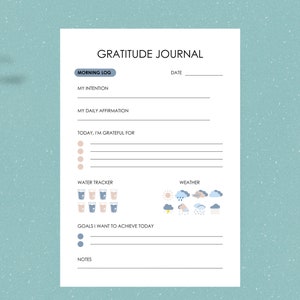 Gratitude Journal Printable - Editable PDF Planner for Daily ...