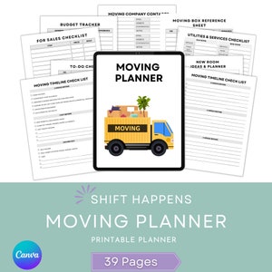 Organize Your Move Like a Pro with This Comprehensive Moving Planner & Tracker - 39 Pages of Checklists, Budget Trackers - More!