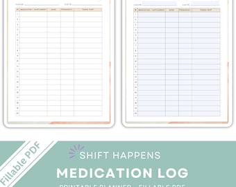 Printable, Printable Medication Tracker, Wellness Planner, Medication Planner, Medication Tracker, Medical Planner, Health Planner,