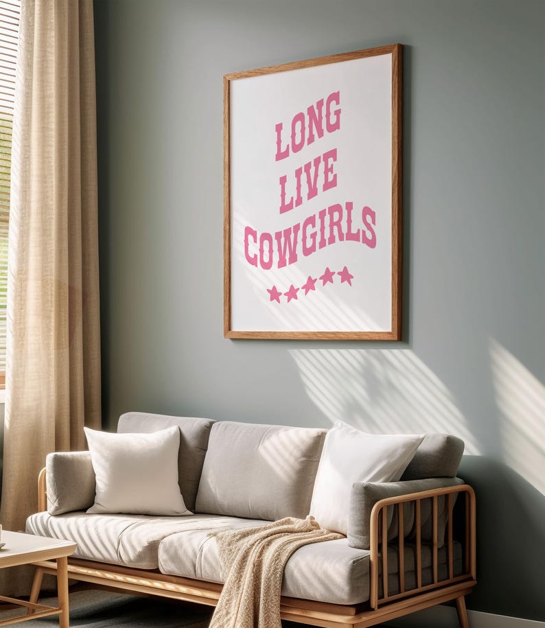 Trendy Cowgirl Wall Art Printable Long Live Cowgirls Coastal Western ...