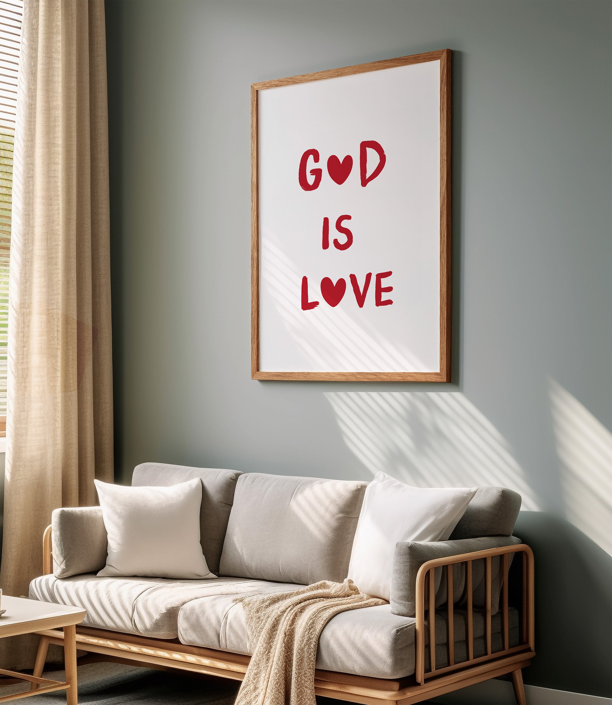 God is Love, Christian Wall Art Bible Verse Wall Art Scripture Wall Art