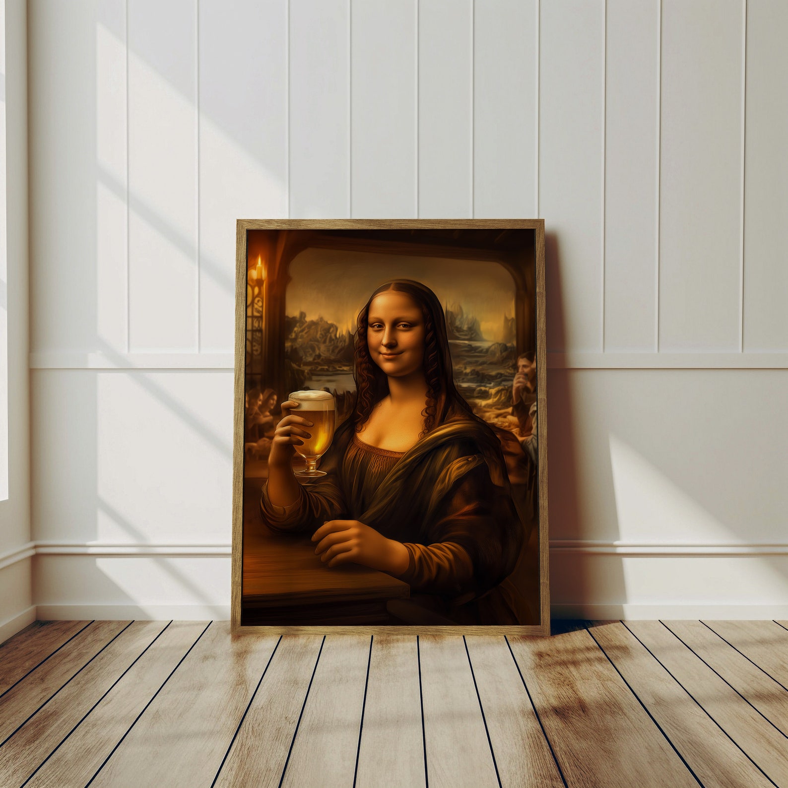 Mona Lisa Badkamer Kunst, 30x40cm Meme Mona Lisa Badkamer Kunst, 30x40cm Meme