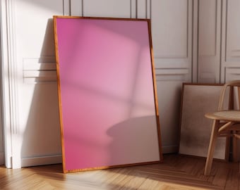 Grafika artystyczna „Różowy gradient aury”, duchowa dekoracja ścienna (do pobrania w wersji cyfrowej)