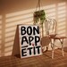 Bon Appetit Poster, Printable Wall Art Eat Sign, Typography Print ...