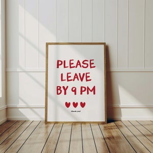 Please Leave by 9 Cute Apartment Decor Printable Entryway Art Print ...