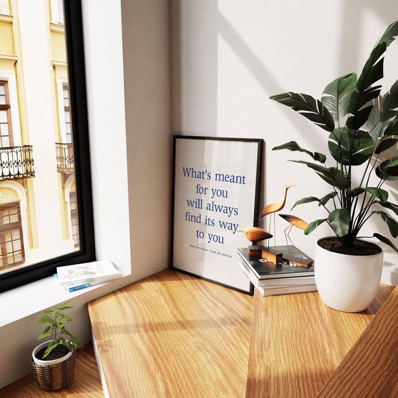 Blue Quote Print Blue Motivational Quotes Poster Positive Affirmation