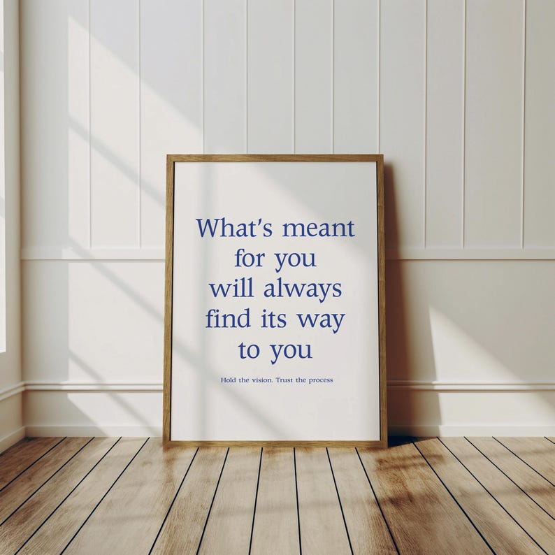 Blue Quote Print Blue Motivational Quotes Poster Positive Affirmation