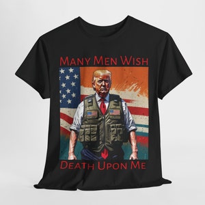 Bullet Proof Donald Trump, Trump 2024, Wiele koszul męskich, Koszulka Trump, Pro Trump Tee, Republikanin, Koszulka polityczna, Tabela rozmiarów