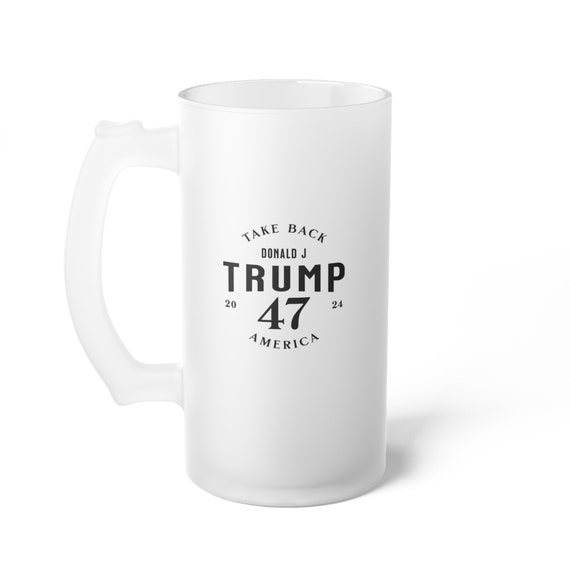 Trump 2025 Frosted Glass Beer Mug - 16oz - Etsy