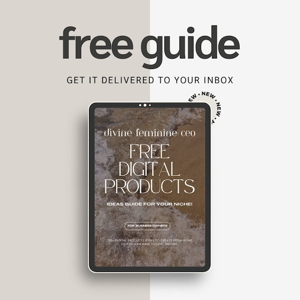 Free | 120+ Digital Products IDEAS you can create on CANVA to suit your niche - eBook - Easy products to create for passive income.