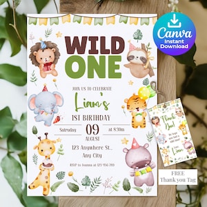 Lot Wild One | cadeaux de baby shower | anniversaire safari | une fête sauvage | Un anniversaire sauvage | Cadeaux pour fête | baby shower safari | date d'échéance
