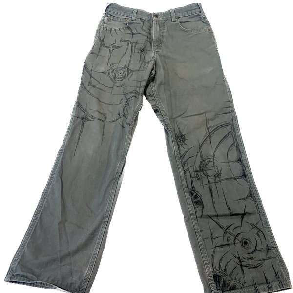 Handpainted "BERLIN" Carhartt Pants