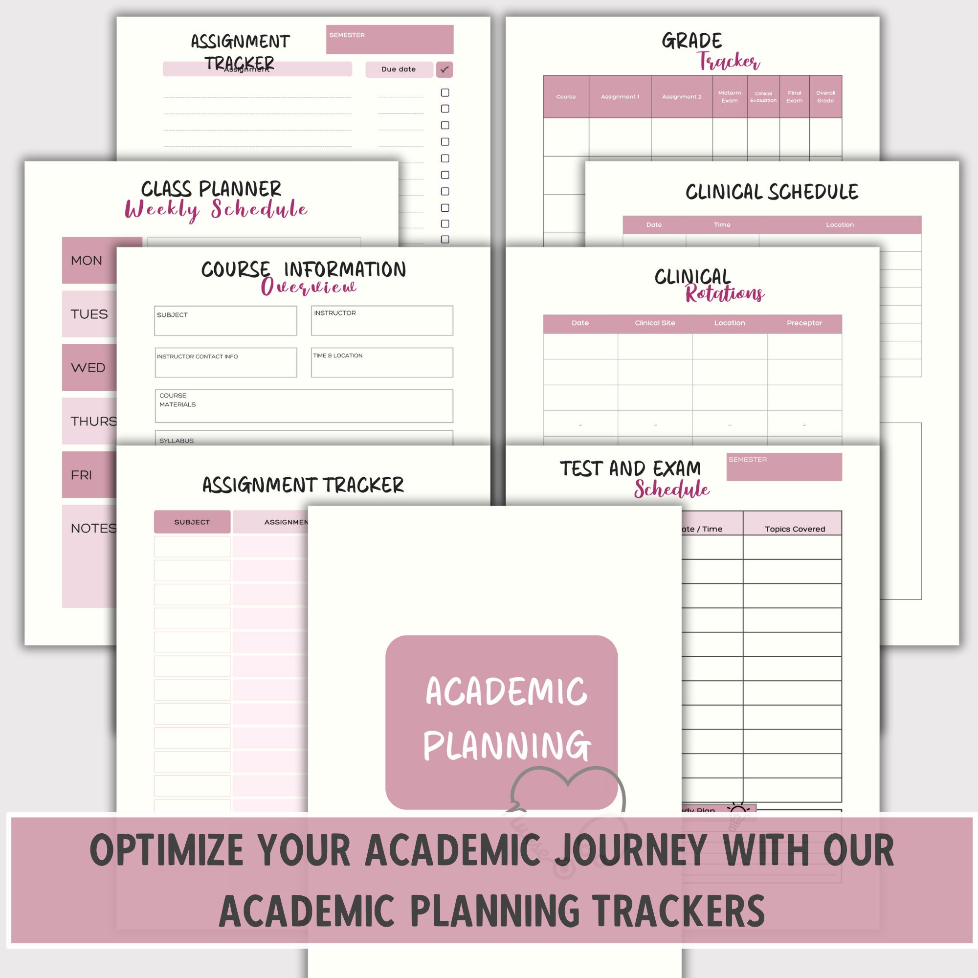Nursing Planner Printable, Nursing Student Planner Notebook, Nurse ...