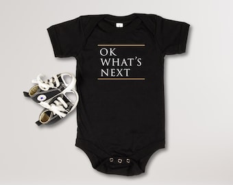What's Next Infant Jersey Bodysuit, West Wing Onsie Infant Jersey One Piece, Baby Shower Present, Newborn Romper, TV Show Fan Clothing