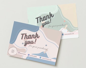 Business Thank You Card Customize your Thank You Card for Your Business Thank You Card with logo Printable and Editable in Canva