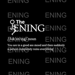 The Fuckening Definition T-Shirt Design Digital Download PNG