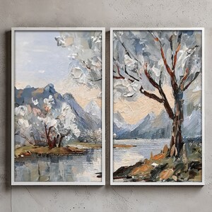 Wall Art, Digital Print, Painting Landscape, Vintage Wall Art, Farmhouse, Wall Art, Art Print, Farmhouse, Print, Painting Art, Farmhouse Art