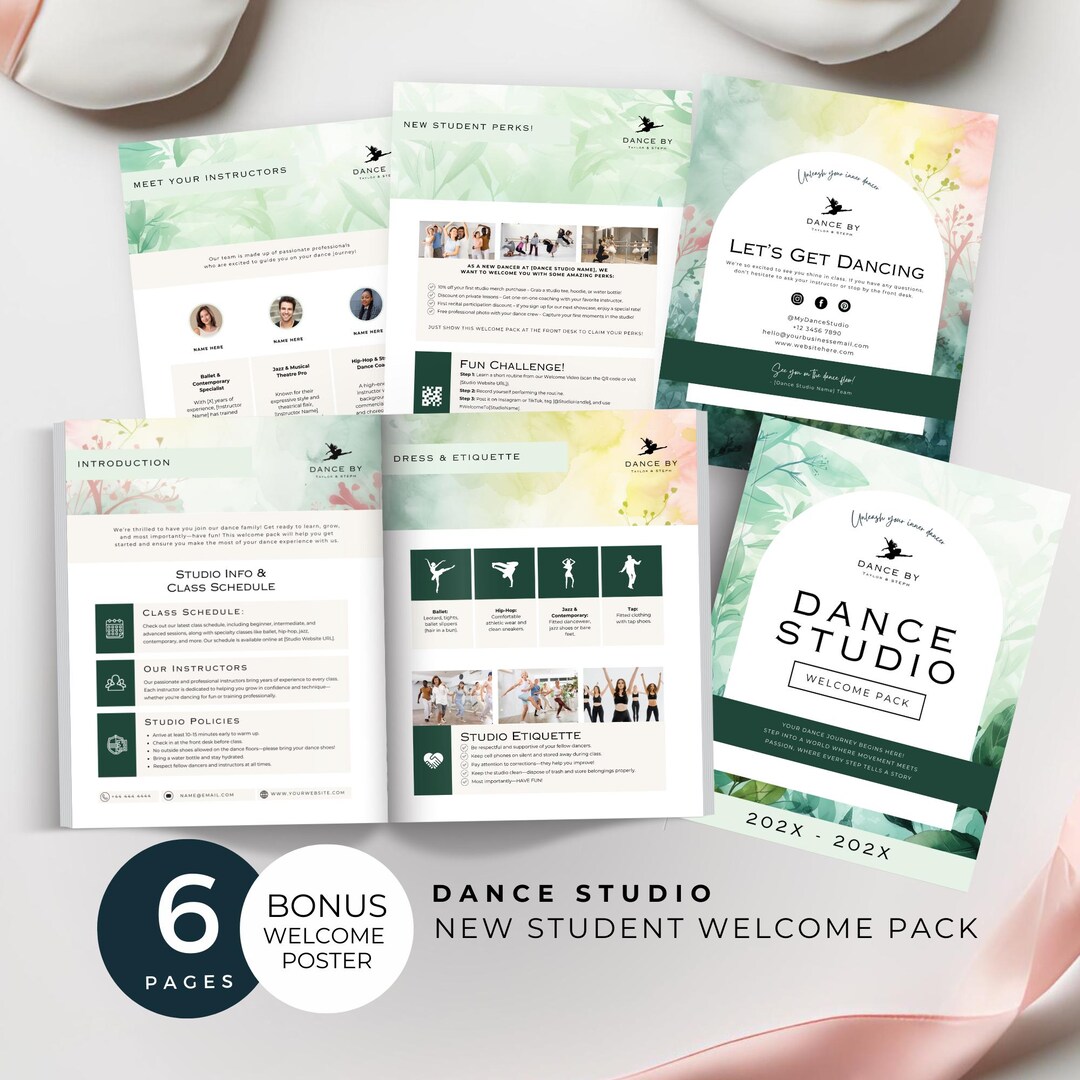 Dance Studio New Student Welcome Pack, Kids Dance Classes Business ...