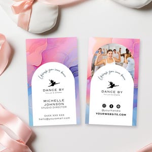 Tanzstudio Visitenkarten Vorlage, Kinder Tanzklasse Kontaktkarte, Tänzer Coaching & Lehre Netzwerkkarte, Sonderangebot Design DS1