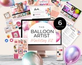 Balloon Garland Artist Bundle, Balloon Business Sales Flyer A4, Editable Instagram Canva Templates, Social Media Posts, Thank you card, BB4