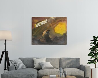 Adrenaline Shark Pop Art Print - Wall Print- Canvas Surreal Expressionism by AMFM Artworks (see description for size ordering information)