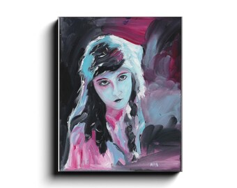 Canvas Art - Lillian Gish | Silent Film | Old Hollywood | Man Cave Art | Bar Art | Deco AMFM ARTWORKS (** see product description for sizes)