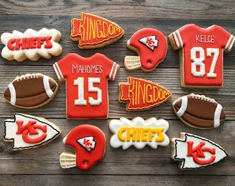 Kansas City KC Chiefs Football Cookies Playoff Tailgate Assortment the ...