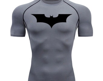 Bat Man Herren Gym Kompression Shirt