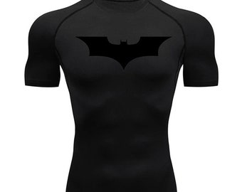 Bat Man Herren-Kompressionsshirt für das Fitnessstudio
