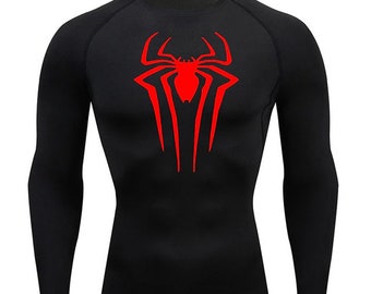 Spiderman Herren-Kompressionsshirt für das Fitnessstudio