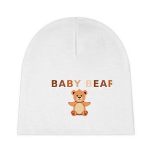 Baby Beanie with Cute Bear Design, Infant Winter Hat, Toddler Beanie, Baby Shower Gift, Cozy Knit Cap