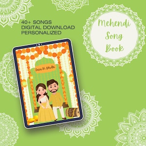 Personalized Mehendi/Dholki book - 40+ songs