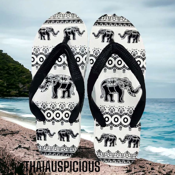 Thai Elephant Sandals Thaistyle Natural Rubber Sandals Flip Flops. Etsy