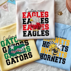 Custom Mascot School Spirit Shirt: Cheer Team Game Day Tee