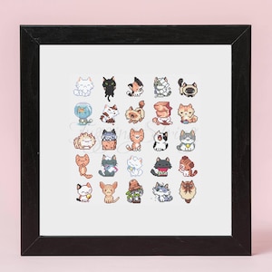 Easy Cat Cross Stitch Pattern: Beginner-Friendly Animal Embroidery (PDF Download Pattern Keeper Included)